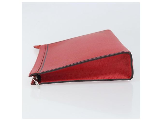 LOUIS VUITTON Pochette Voyager MM in Taiga Rosso Akajou M63397 Auth 170741 - vista 4
