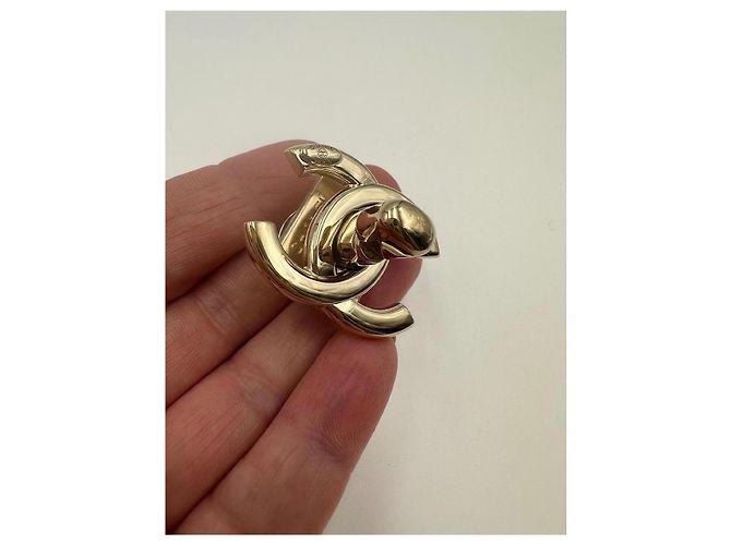 CHANEL fibbia CC turnlock oro D'oro - vista 7