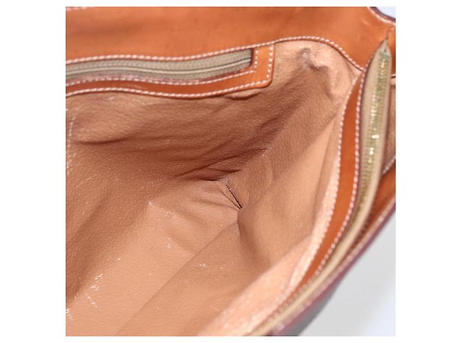 Céline Borsa a mano in tela Macadam CELINE in pelle PVC marrone oro Auth 170455 D'oro - vista 21