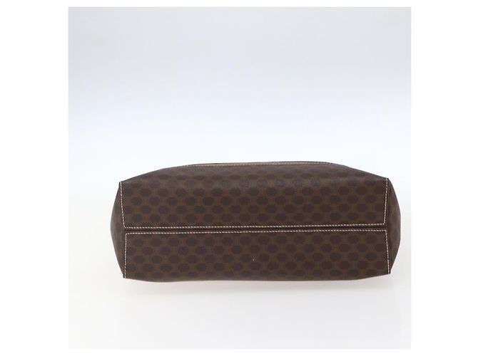 Céline Borsa a mano in tela Macadam CELINE in pelle PVC marrone oro Auth 170455 D'oro - vista 5