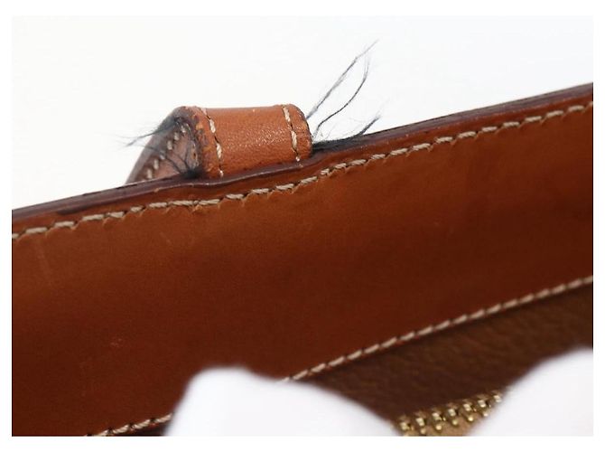 Céline Borsa a mano in tela Macadam CELINE in pelle PVC marrone oro Auth 170455 D'oro - vista 9