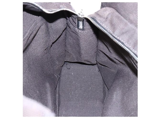 Hermès HERMES Borsa a Mano Her Line Tote MM in Tela Grigia Auth 163451 Marrone - vista 19