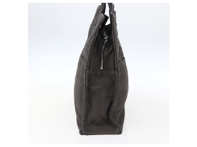 Hermès HERMES Borsa a Mano Her Line Tote MM in Tela Grigia Auth 163451 Marrone - vista 3