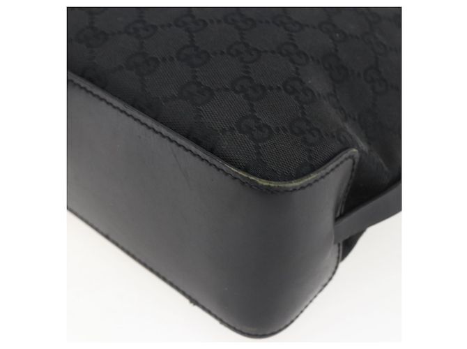 Borsa a mano in tela GG Gucci Nera Argento 107757 Auth 170302 Nero - vista 15