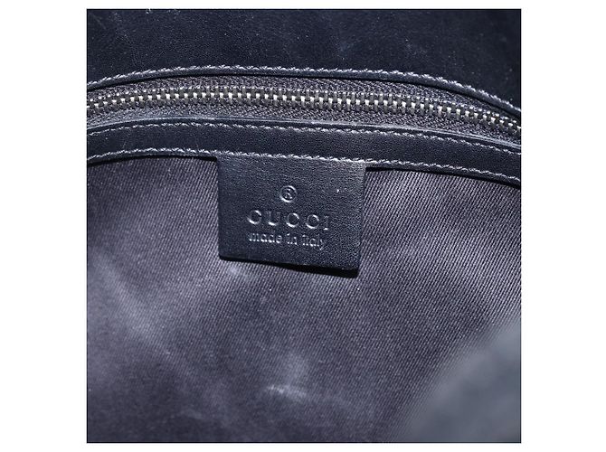 Borsa a mano in tela GG Gucci Nera Argento 107757 Auth 170302 Nero - vista 17