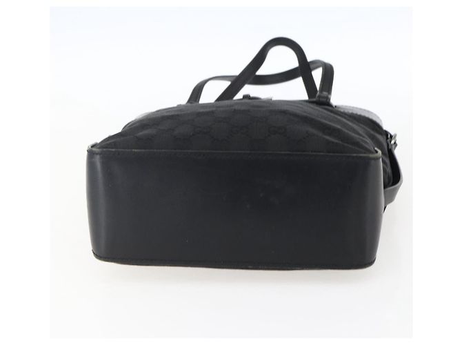 Borsa a mano in tela GG Gucci Nera Argento 107757 Auth 170302 Nero - vista 5