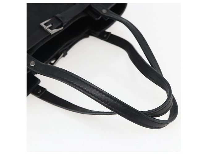 Borsa a mano in tela GG Gucci Nera Argento 107757 Auth 170302 Nero - vista 7