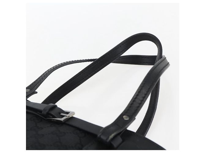 Borsa a mano in tela GG Gucci Nera Argento 107757 Auth 170302 Nero - vista 8