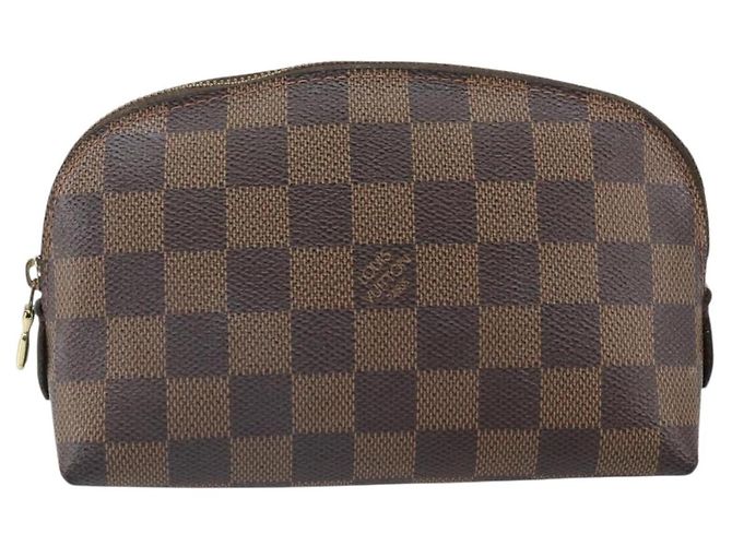 LOUIS VUITTON Pochette Cosmetica PM Damier Ebene N47516 Auth LV 169121 - vista 13
