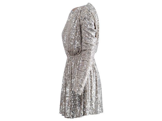 Mini-Kleid mit Silbernen Pailletten von Saint Laurent - Ansicht 2