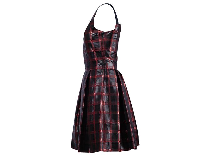 Abito Tartan Rosso e Nero Miu Miu - vista 3