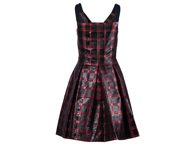 Abito Tartan Rosso e Nero Miu Miu - vista 4