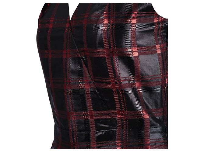 Abito Tartan Rosso e Nero Miu Miu - vista 6