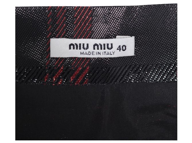 Abito Tartan Rosso e Nero Miu Miu - vista 8