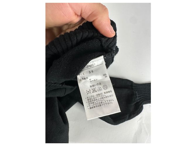 Vintage Jean Paul Gaultier V-Ausschnitt Wollpullover Schwarz 38/M - Ansicht 8