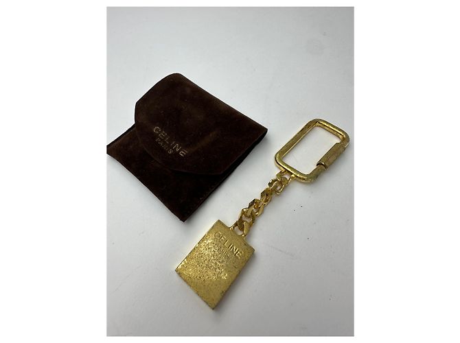 Céline Vintage Celine Schlüsselanhänger / Anhänger Gold Schwarz Golden - Ansicht 2