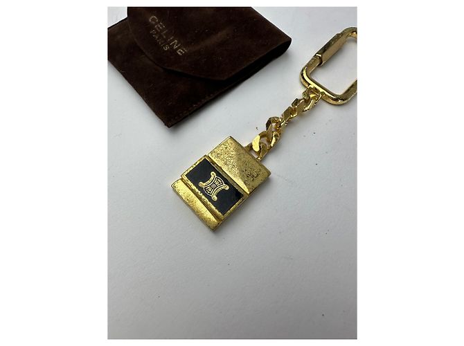 Céline Vintage Celine Schlüsselanhänger / Anhänger Gold Schwarz Golden - Ansicht 3