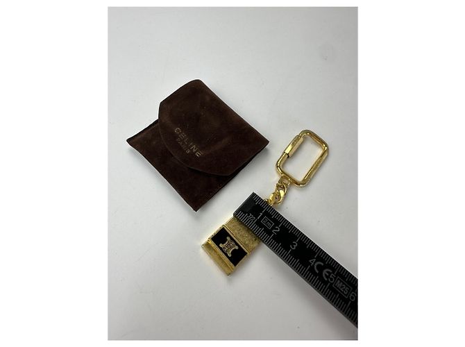 Céline Vintage Celine Schlüsselanhänger / Anhänger Gold Schwarz Golden - Ansicht 6
