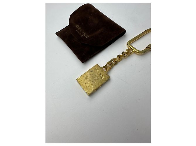 Céline Vintage Celine Schlüsselanhänger / Anhänger Gold Schwarz Golden - Ansicht 8