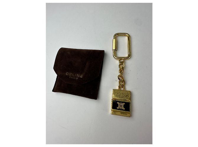 Céline Vintage Celine Schlüsselanhänger / Anhänger Gold Schwarz Golden - Ansicht 9