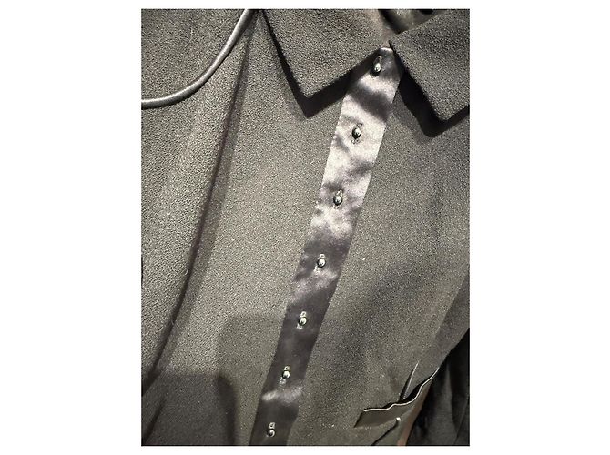 Chanel Jacke aus schwarzer Wolle mit Seidenfutter - Ansicht 5
