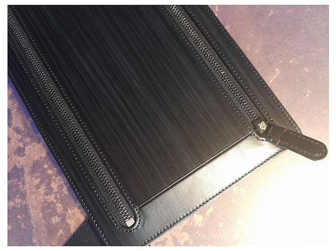 Alfred Dunhill Pochette Dunhill in pelle nera Nero - vista 3