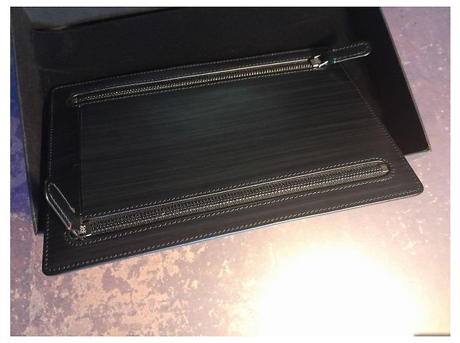 Alfred Dunhill Pochette Dunhill in pelle nera Nero - vista 4