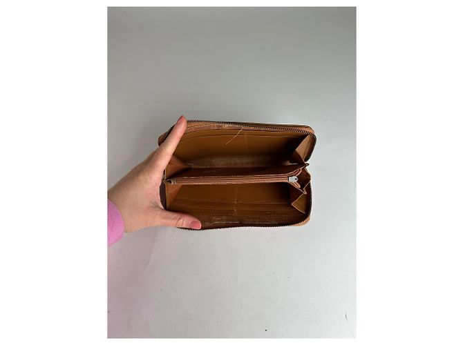 Vintage Dior Long Zippy Wallet Red Brown - view 4