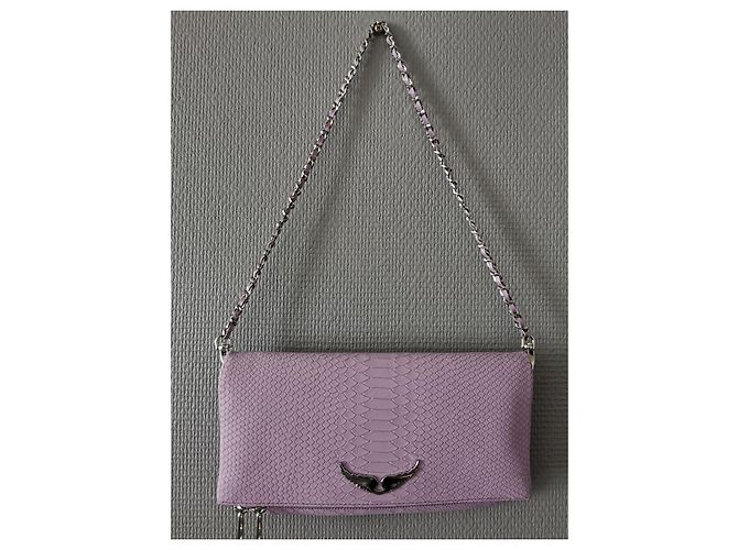 Borsa Rock XL Zadig & Voltaire in pelle viola effetto python Porpora - vista 11