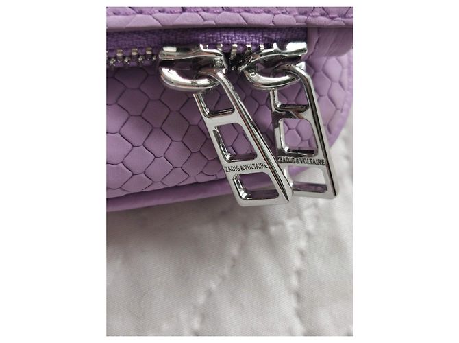 Borsa Rock XL Zadig & Voltaire in pelle viola effetto python Porpora - vista 2