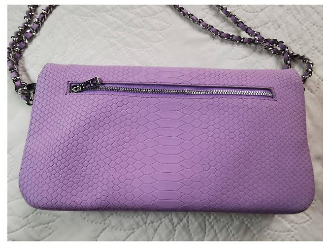 Borsa Rock XL Zadig & Voltaire in pelle viola effetto python Porpora - vista 4