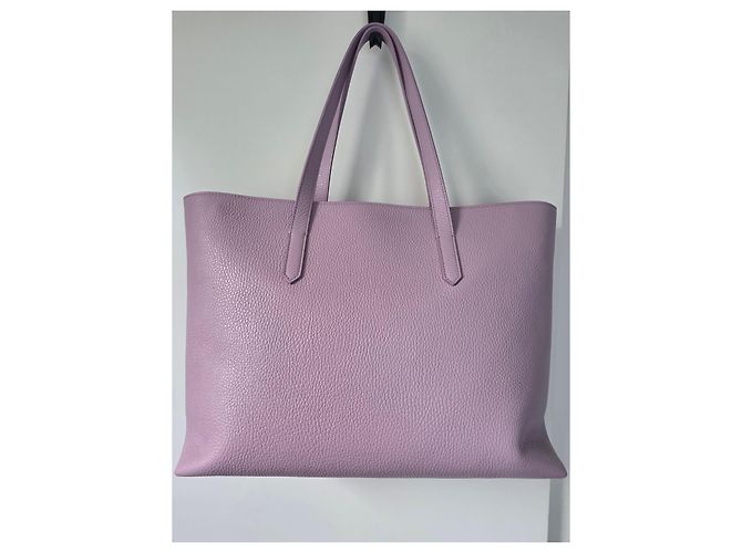 Borsa tote Roberto Cavalli in pelle grana lavanda Rosa Porpora - vista 13