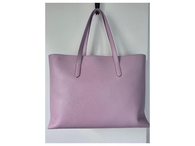 Borsa tote Roberto Cavalli in pelle grana lavanda Rosa Porpora - vista 14