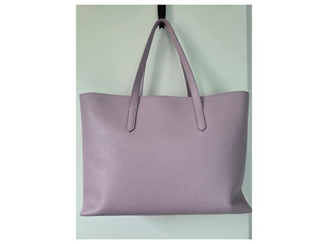 Borsa tote Roberto Cavalli in pelle grana lavanda Rosa Porpora - vista 4