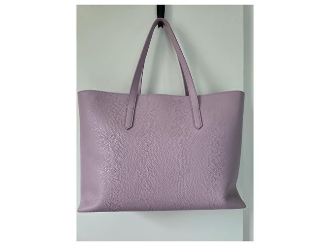 Borsa tote Roberto Cavalli in pelle grana lavanda Rosa Porpora - vista 6