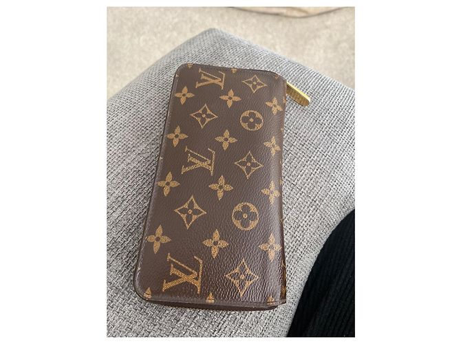 Louis Vuitton Portafoglio lungo con zip, monogramma Louis Castagno - vista 2
