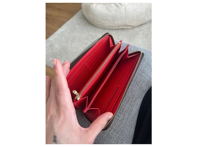 Louis Vuitton Portafoglio lungo con zip, monogramma Louis Castagno - vista 3