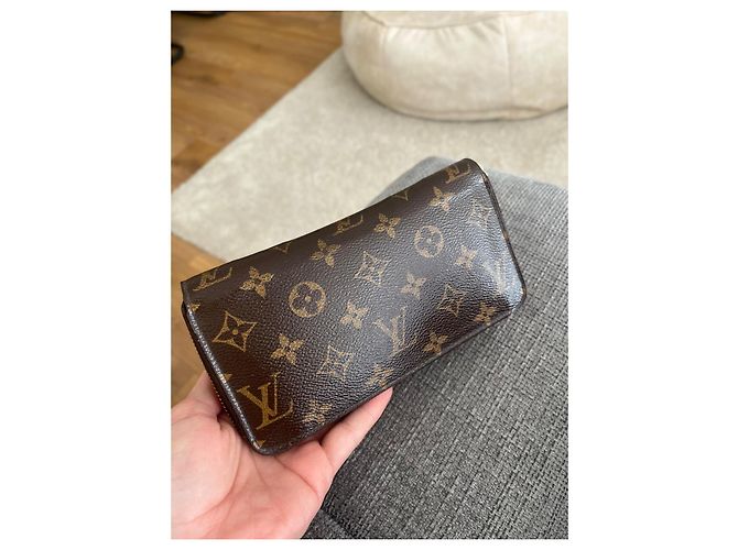 Louis Vuitton Portafoglio lungo con zip, monogramma Louis Castagno - vista 4