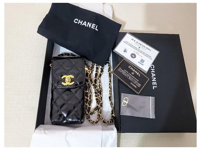Chanel Borsa a tracolla trapuntata 2.55 con porta telefono Nero - vista 2
