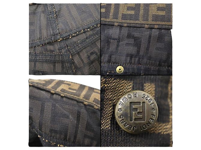 Fendi Zucca Logo braune Monogramm Mini-Shorts aus den 90ern - Ansicht 4