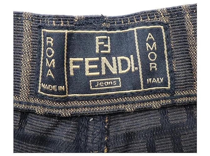 Fendi Zucca Logo braune Monogramm Mini-Shorts aus den 90ern - Ansicht 5