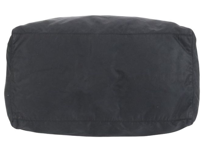 Borsa da viaggio Boston Duffle in nylon nero con logo Prada, 2 modi - vista 6