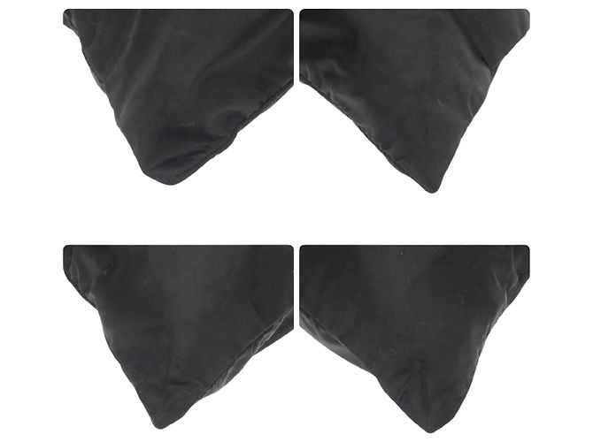 Bolsa Boston de nylon preto com logo Prada - vista 5