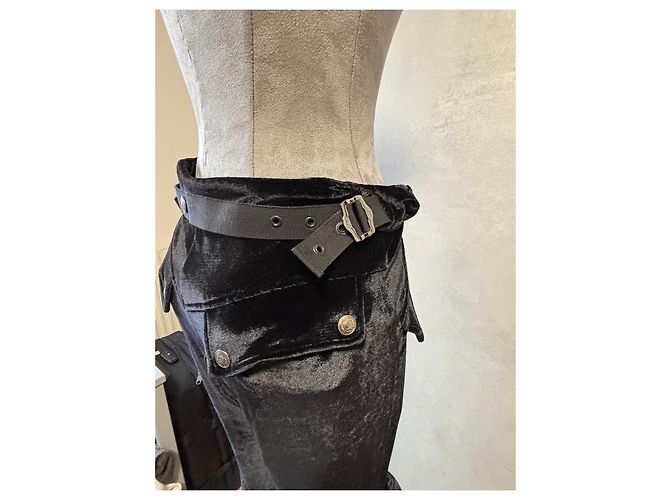 Schwarze Samt-Cargo-Hose Christian Dior - Ansicht 11