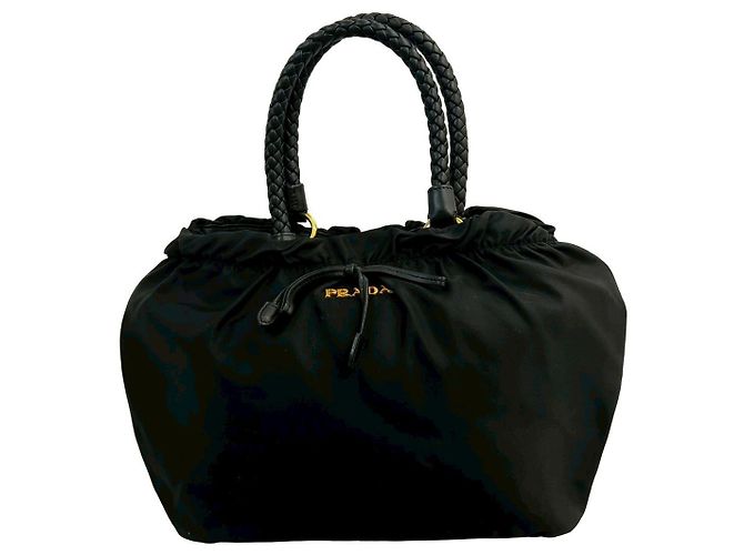 Borsa a tracolla 2way in nylon Tessuto e pelle Prada Nero - vista 2