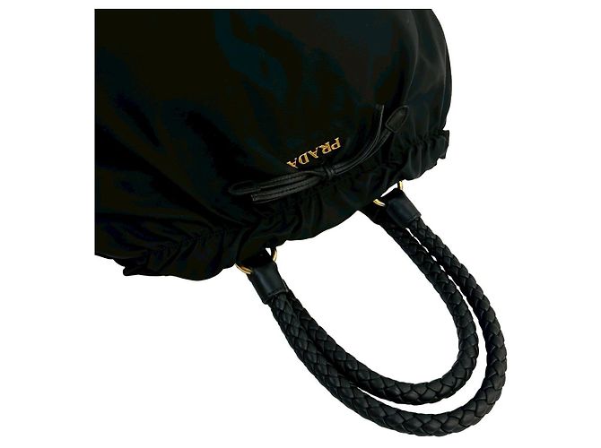 Borsa a tracolla 2way in nylon Tessuto e pelle Prada Nero - vista 4
