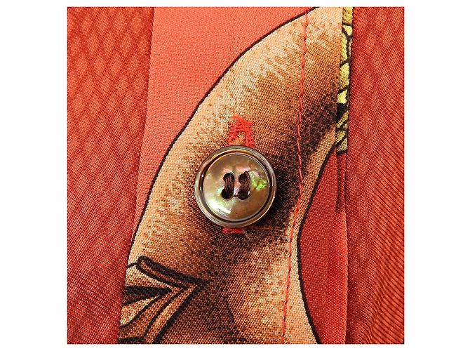Camisa de Seda Twill Reine Hermès Roja - vista 5