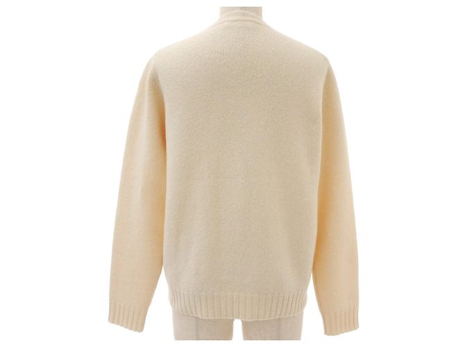 Suéter de lã com aplique floral Jil Sander Bege Cru - vista 2