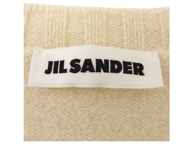 Suéter de lã com aplique floral Jil Sander Bege Cru - vista 6