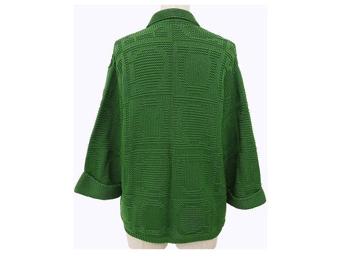 Cárdigan de algodón Gancini Salvatore Ferragamo Verde - vista 2